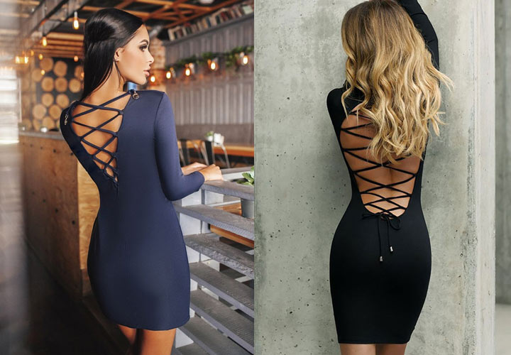 Kleid mit Schnürung für das neue Jahr 2020