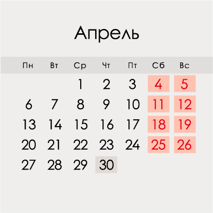 April 2020 Kalender