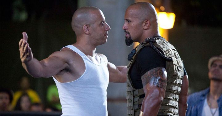 Vin Diesel und Dwayne Johnson im Film Fast and the Furious 9