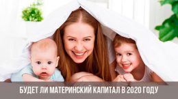 Mutterschaftskapital im Jahr 2020