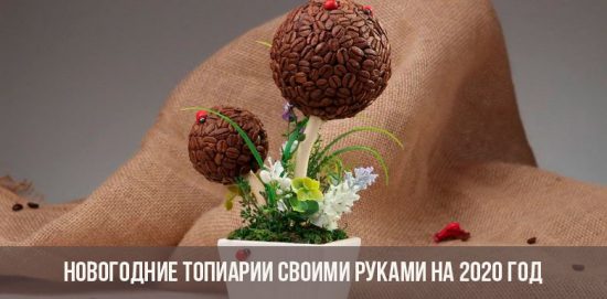 Neujahrs-Topiary für das neue Jahr 2020