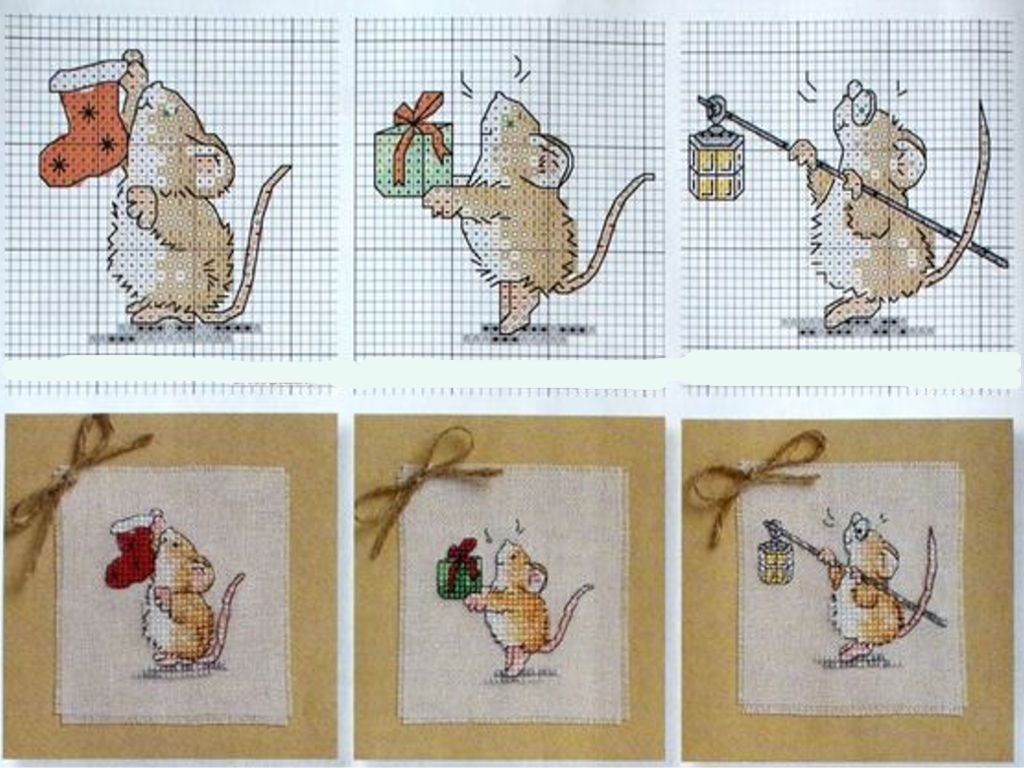 Kreuzstichmuster für Ratte - Symbol von 2020