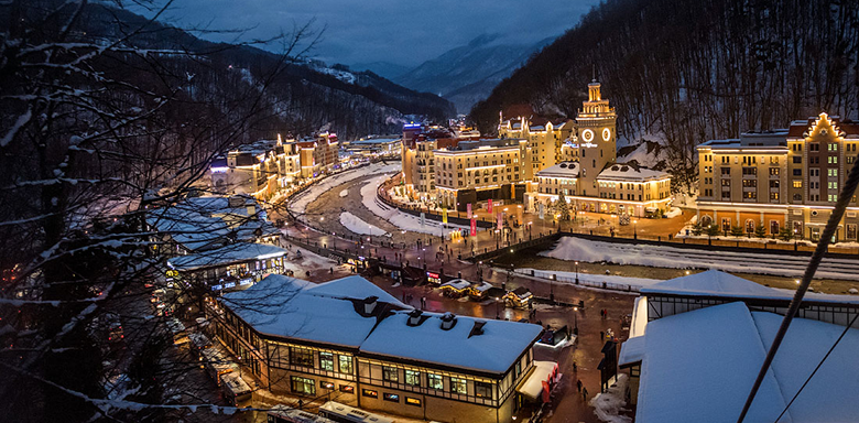 Rosa Khutor für das neue Jahr 2020