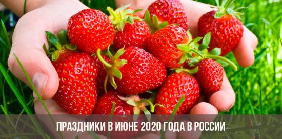 Feiertage im Juni 2020