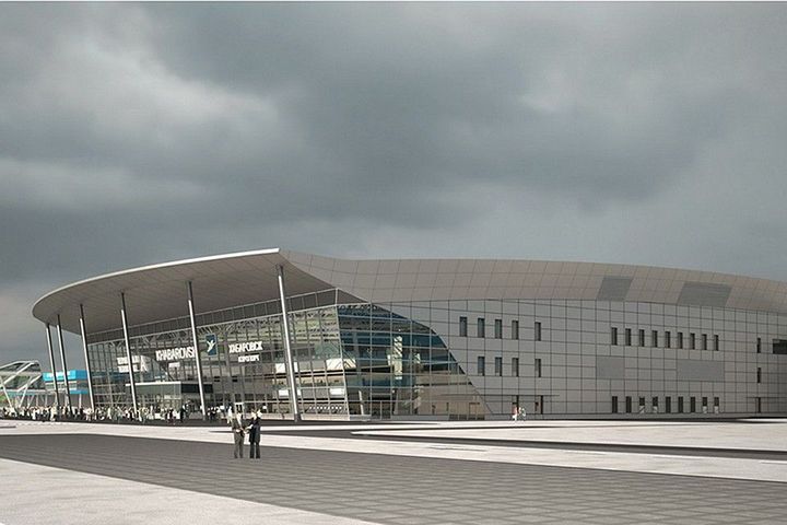 Flughafenkomplex des Flughafens Chabarowsk