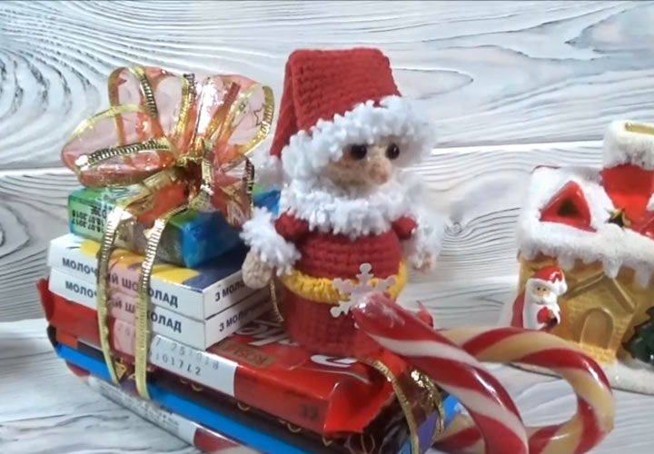 Santa's Schlitten der Süßigkeiten für das neue Jahr 2020