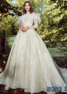 Schönes Federhochzeitskleid 2020