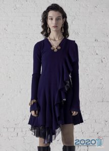 Cocktailkleid mit Rüschen 2020 Mode