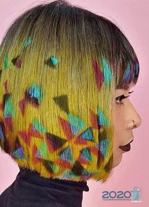 Helle Sitzung mit Färbung