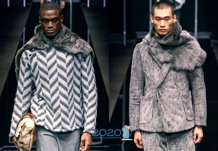 Pelzkragen in Herrenmode