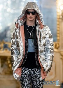 Silber Daunenjacke für die Herbst-Winter-Saison 2019-2020