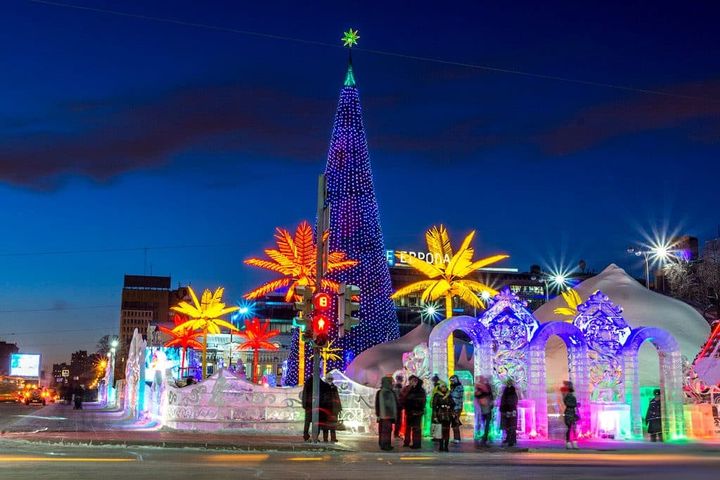 Jekaterinburg für das neue Jahr