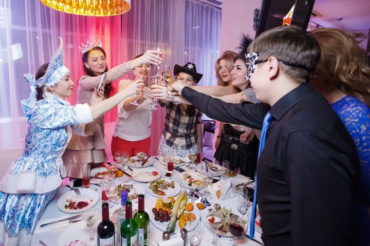 Neujahr im Restaurant