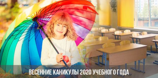 Schuljahr Frühjahrsferien 2020