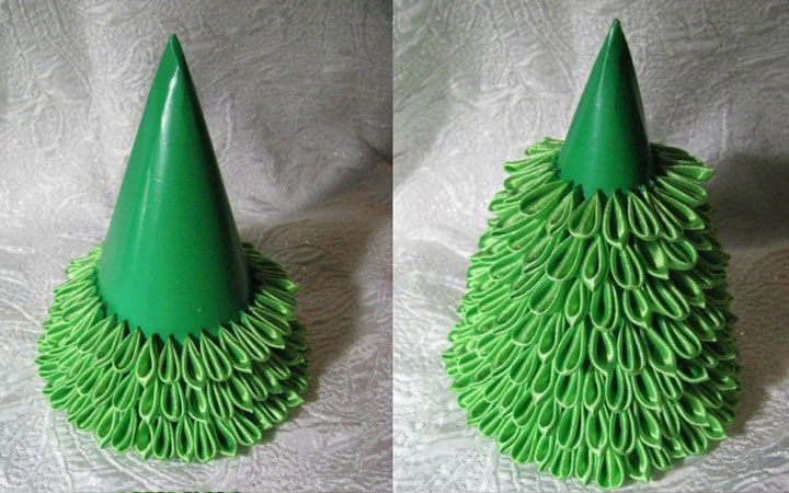 Kanzashis Fischgrätenmuster Schritt für Schritt Anleitung 5