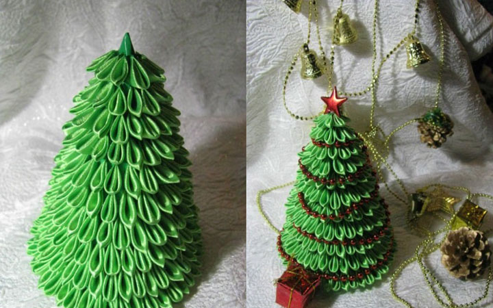 Herringbone Kanzashi Schritt für Schritt Anleitung Schritt 6