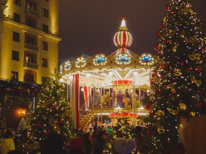 Dekoration von Moskau für das neue Jahr