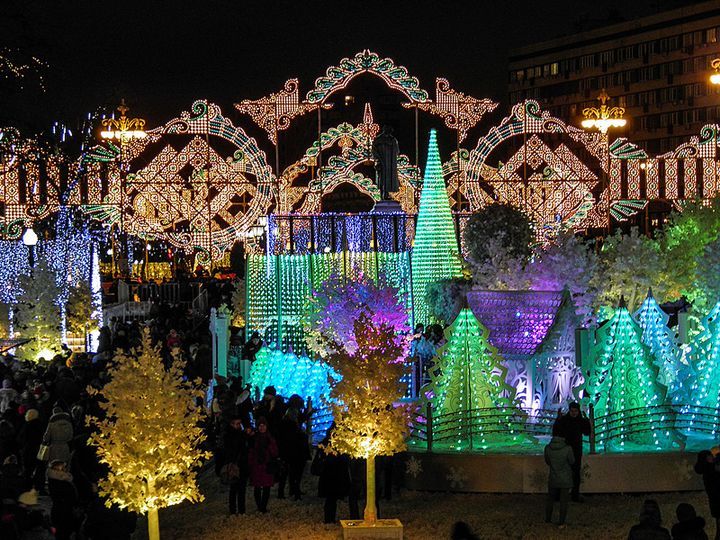 Dekoration von Moskau für das neue Jahr