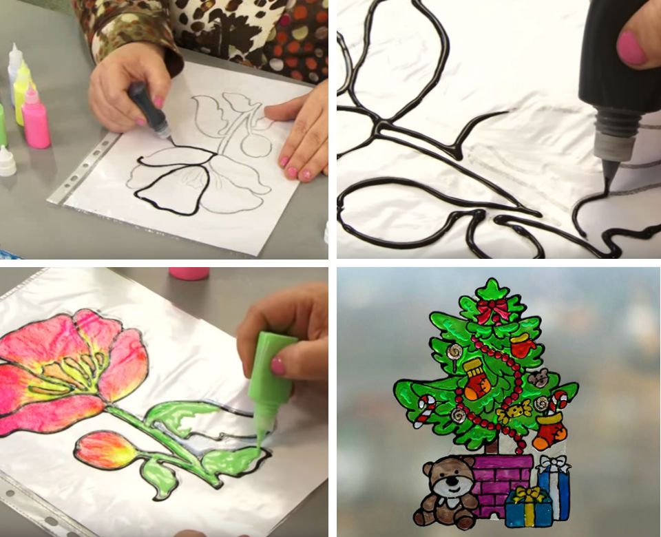 wie man Buntglas für das neue Jahr macht