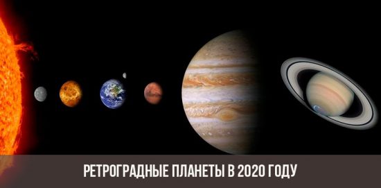 Rückläufige Planeten im Jahr 2020