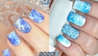 Neujahrsmaniküre in Blautönen für 2020