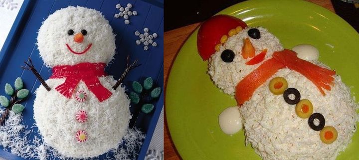 Weihnachtssalat Dekoration