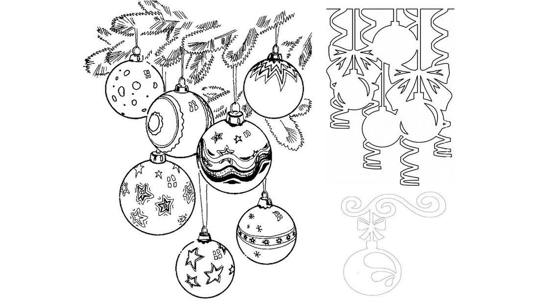 Neujahrsausschnitte an den Fenstern