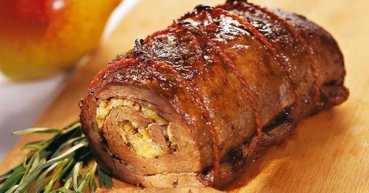 Hackbraten mit Käse und Champignons