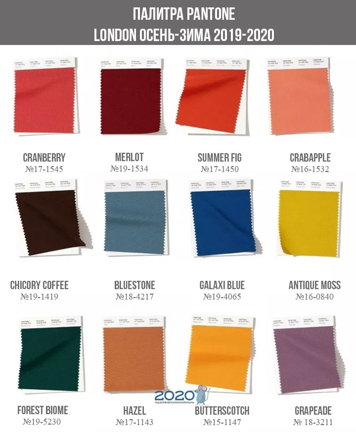 Hauptpalette Panton London Herbst-Winter 2019-2020