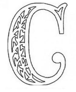 Buchstabe C Vorlage für Happy New Year 2020 Schriftzug.