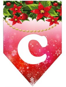 Stretching (Girlande) Frohes Neues Jahr Buchstabe C