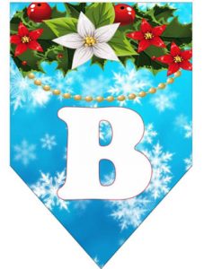 Stretching (Girlande) Frohes Neues Jahr Buchstabe B