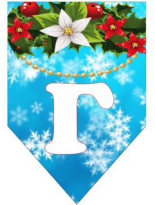 Stretching (Girlande) Frohes Neues Jahr Buchstabe G