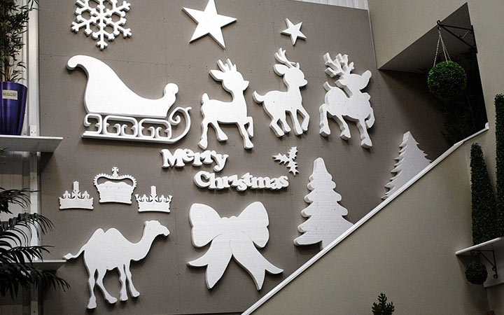 Neujahrsdekor 2020 aus Schaumstoff