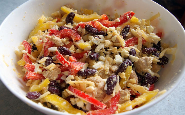 Neujahrssalat 2020 mit Bohnen und Käse