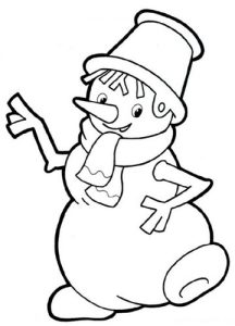 Malbuch für Kinder für 2020 - Schneemann