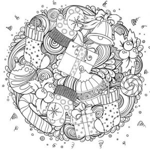 Weihnachtsfärbung für Erwachsene für 2020