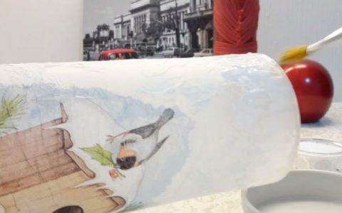 Decoupage Vase Anweisung Schritt 7