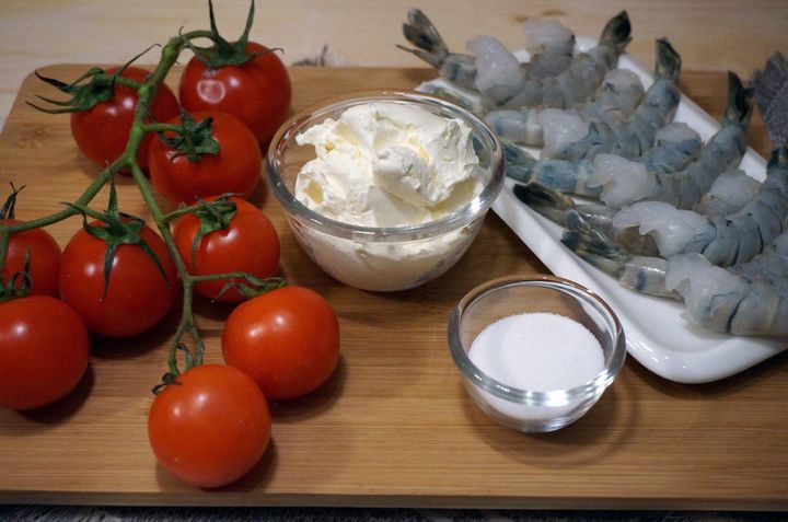 Gefüllte Garnelen Kirsche