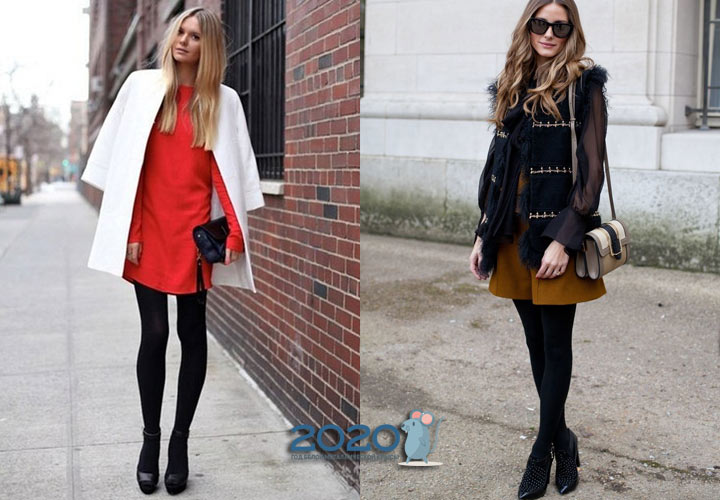 Dicke schwarze Strumpfhose - Wintertrend 2019-2020