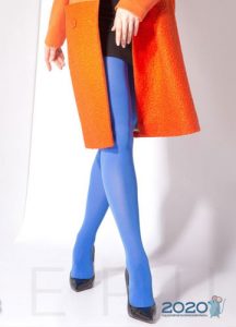 Blaue matte Strumpfhose Winter 2019-2020