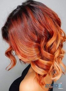 Modische Kaskade für rote Haare Winter 2019-2020