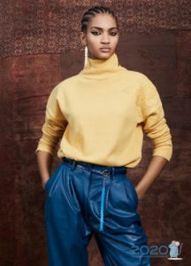 Gelbe Strickjacke Herbst-Winter 2019-2020