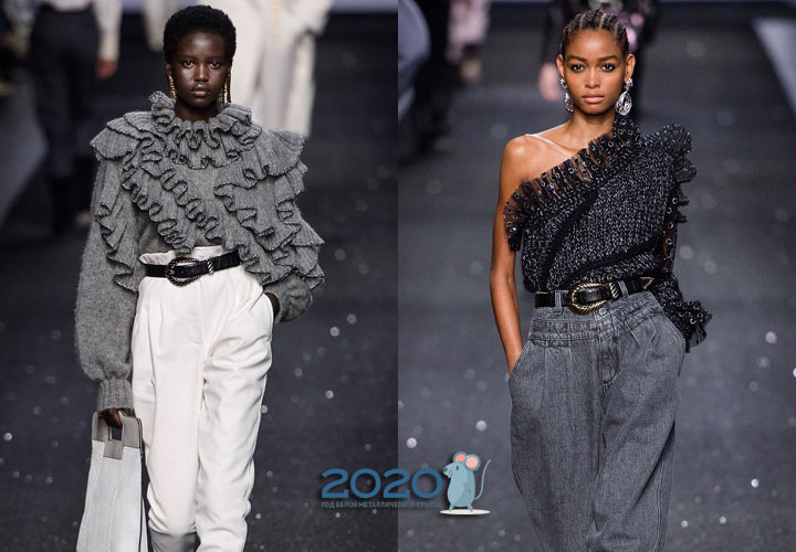 Rüschenpullover Wintermode 2019-2020