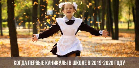 Wann waren die ersten Schulferien 2019-2020?