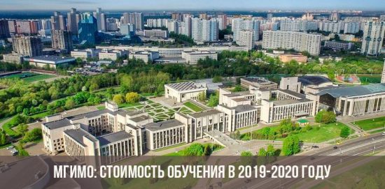 MGIMO Studiengebühren in 2019-2020