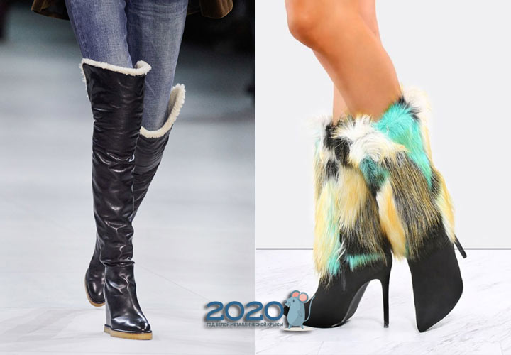 Stiefel mit Fell Herbst-Winter 2019-2020