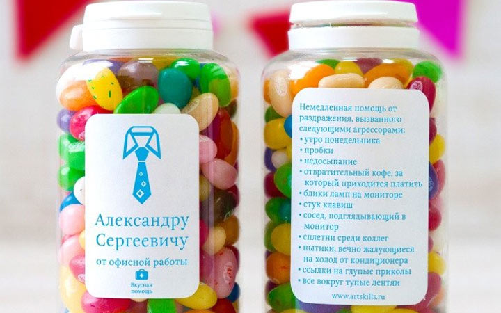 Geschenk für das neue Jahr 2020 - personalisierte köstliche Hilfe