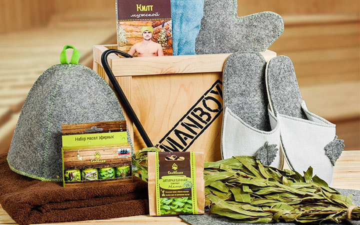 Geschenkbadgarnitur - ein Geschenk für einen Mann für das neue Jahr 2020