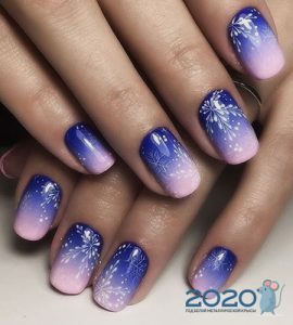 Nageldesign mit Farbverlauf in Airbrush-Technik